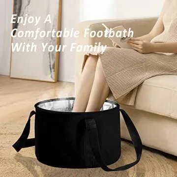 JSVSLTD Collapsible Foot Bath Basin for Outdoors