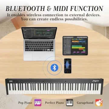 Portable 88 Key Weighted Folding Keyboard for All Players