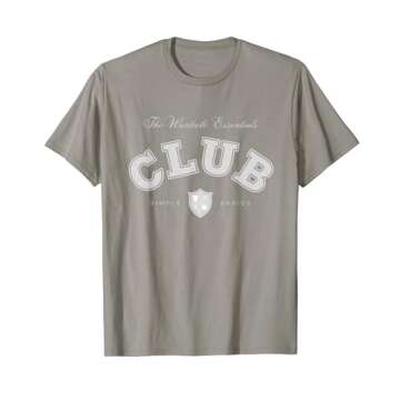 The Wardrobe Essentials Club "CLUB" Varsity T-Shirt: Casual Style Redefined