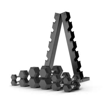 Epic Fitness 210-Pound Dumbbell Set with Rack