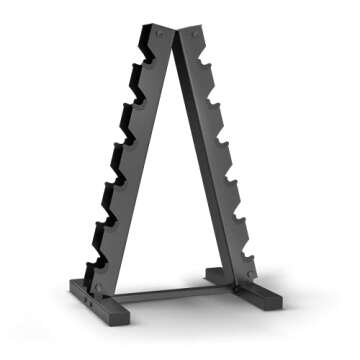 Epic Fitness 210-Pound Dumbbell Set with Rack