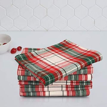 Urban Villa Checkered Kitchen Towels Set 100% Cotton Highly Absorbent