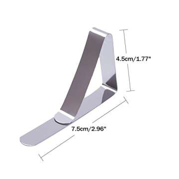 Bestsupplier 12 Pack Stainless Steel Tablecloth Clips Table Cloth Cover Clamps