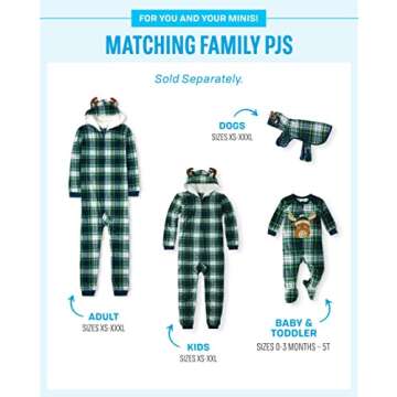 The Children's Place Baby Boys Family Matching Christmas Holiday Fleece Pajamas Sets, Adult, Big Kid...