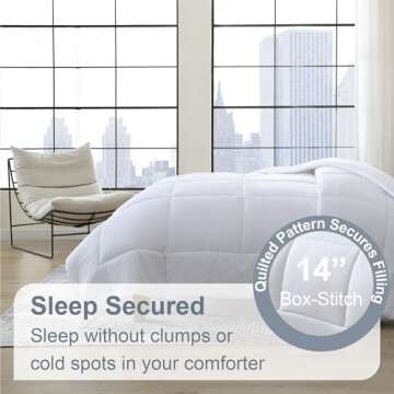 Swift Home Full Comforter - Lightweight & Extra Soft Down Alternative Bedding - All-Season Comfortab...