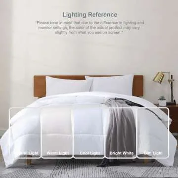 Swift Home Full Comforter - Lightweight & Extra Soft Down Alternative Bedding - All-Season Comfortable Bed Comforter - Wrinkle Fade Stain Resistant - White, Full
