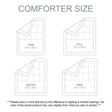 Swift Home Full Comforter - Lightweight & Extra Soft Down Alternative Bedding - All-Season Comfortable Bed Comforter - Wrinkle Fade Stain Resistant - White, Full