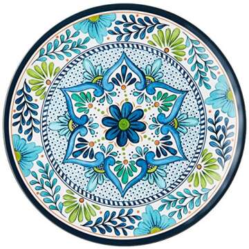Certified International Talavera Melamine 12 Piece Dinnerware Set, Service for 4, Multicolored