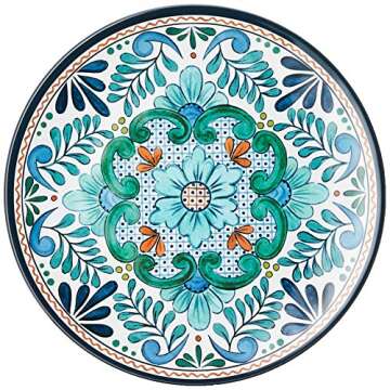 Certified International Talavera Melamine 12 Piece Dinnerware Set, Service for 4, Multicolored