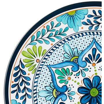 Certified International Talavera Melamine 12 Piece Dinnerware Set, Service for 4, Multicolored