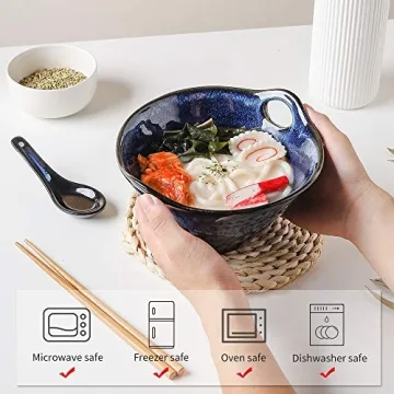 Stylish KOOV Ramen Bowls with Chopsticks & Spoons