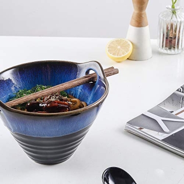 Stylish KOOV Ramen Bowls with Chopsticks & Spoons