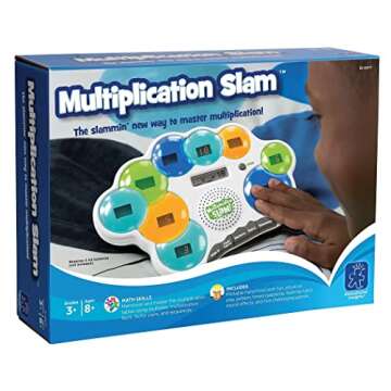 Educational Insights Multiplication Slam Handheld Game for Kids - Fun Math Learning Device