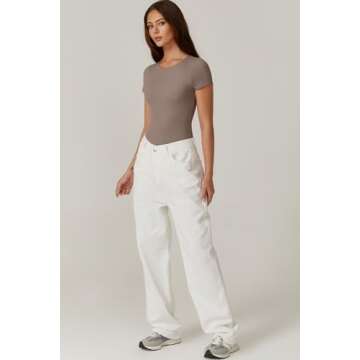 Stylish QINSEN Basic Bodysuit for Women - Summer Essential