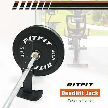 RITFIT Deadlift Jack for 660LB Barbell - Portable Gym Tool