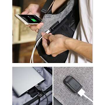 Markryden Anti-theft Laptop Backpack USB Charging Port