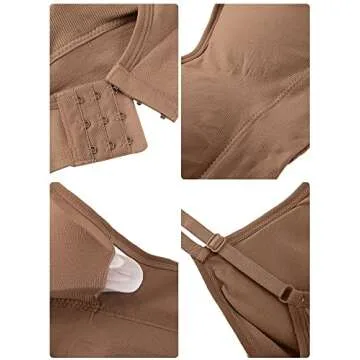 Geyoga Wireless Cami Bra for Women Girls - 4 Pack