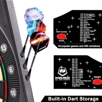 WINMAX Electronic Dart Board for Fun Family Games
