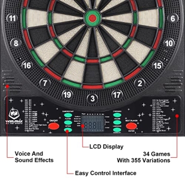 WINMAX Electronic Dart Board for Fun Family Games