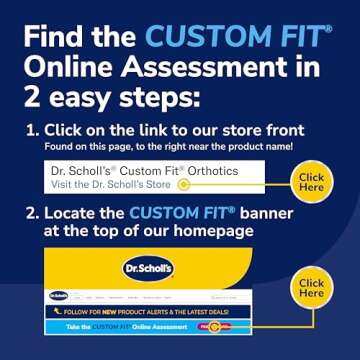 Dr. Scholl’s Custom Fit Orthotics 3/4 Length Inserts CF 440, 5-in-1 All-Day Pain Relief for Feet, ...