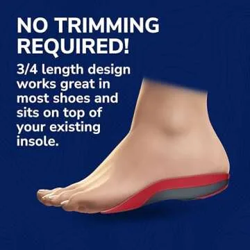 Dr. Scholl’s Custom Fit Orthotics 3/4 Length Inserts CF 440, 5-in-1 All-Day Pain Relief for Feet, Lower Back, Knees, Heel & Plantar Fasciitis, Arch Support Shoe Insoles for Men Women, FSA HSA Eligible