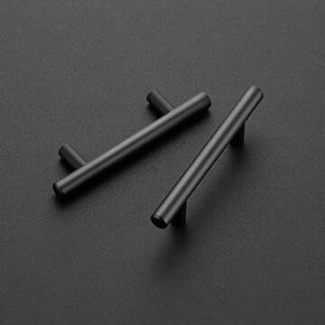 Ravinte 30 Pack | 5'' Cabinet Pulls Matte Black Stainless Steel Kitchen Drawer Pulls Cupboard Pulls ...