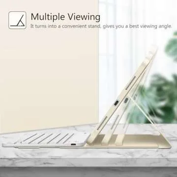 FINTIE Keyboard Case for iPad Air 11-inch M2 (2024), iPad Air 5th / 4th Generation (2022/2020) 10.9 Inch - Soft TPU Back Cover w/Magnetically Detachable Bluetooth Keyboard, Starlight