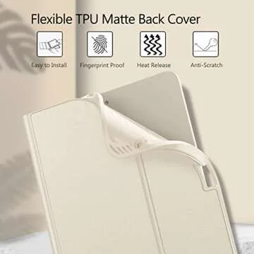 FINTIE Keyboard Case for iPad Air 11-inch M2 (2024), iPad Air 5th / 4th Generation (2022/2020) 10.9 Inch - Soft TPU Back Cover w/Magnetically Detachable Bluetooth Keyboard, Starlight