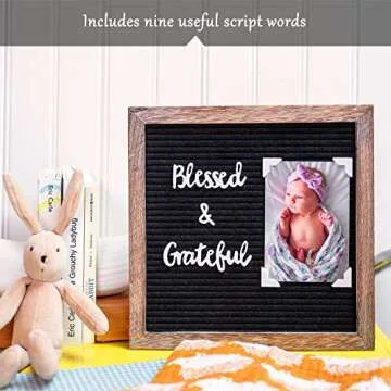Stylish 10x10 Felt Letter Board with Precut Letters