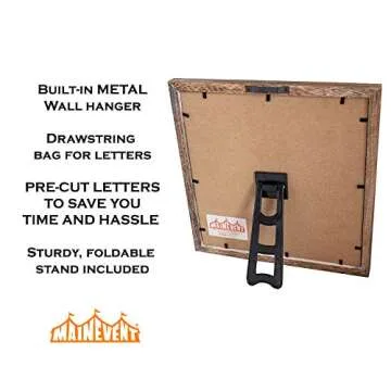 Stylish 10x10 Felt Letter Board with Precut Letters