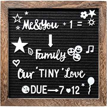 Stylish 10x10 Felt Letter Board with Precut Letters