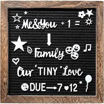 Stylish 10x10 Felt Letter Board with Precut Letters