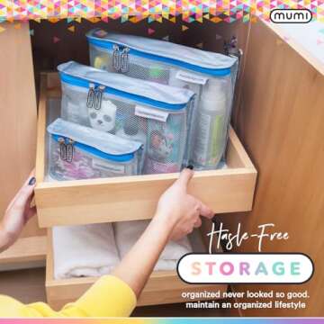 MUMI Travel Toiletry Bag Set – Stylish & Waterproof