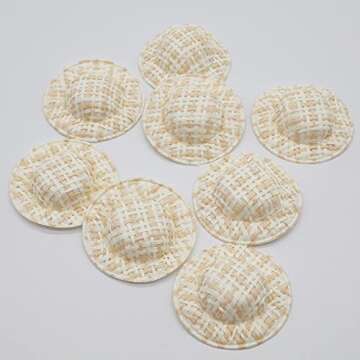 20 Pcs Mini Imitation Straw Knitting Hats Miniature Doll Hats for Dollhouse DIY Craft Decoration Accessories(2 inchs)