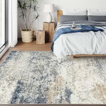 Art&Tuft 5x7 Washable Abstract Area Rug - Non-Slip