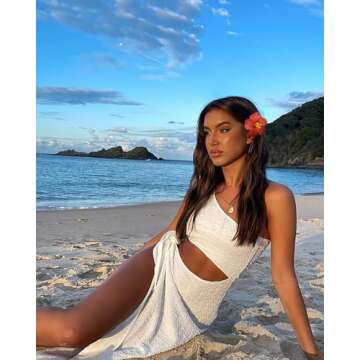 TEBIEKOY Hawaiian Flower Hair Clips for Summer Fun