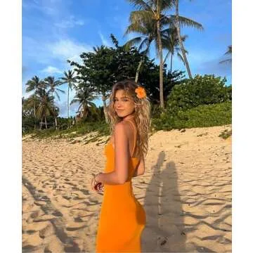 TEBIEKOY Hawaiian Flower Hair Clips for Summer Fun