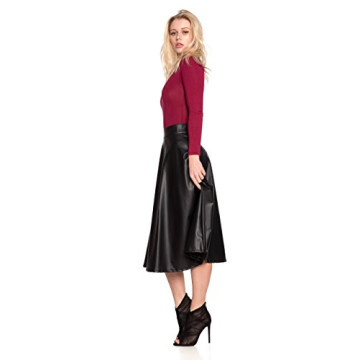 Cemi Ceri Women's J2 Love Faux Leather Flare Skirt