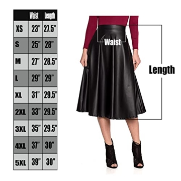 Cemi Ceri Women's J2 Love Faux Leather Flare Skirt