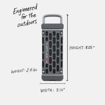 Turtlebox Ranger: Loud Outdoor Portable Bluetooth 5.4 Speaker - Rugged, Waterproof, Ultra-Portable