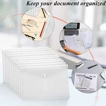 Toplive 12 Pack Waterproof File Folders for Office & School