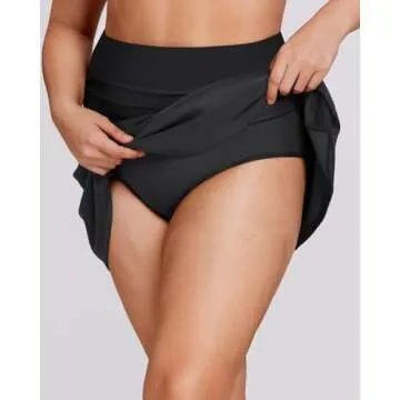 Daci Plus Size Tummy Control Swim Skirt for Women