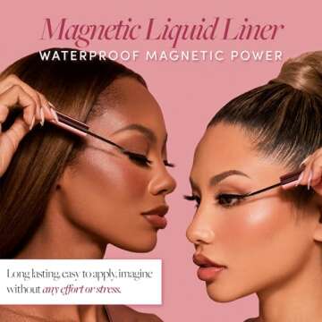 Glamnetic Magnetic Eyeliner, Liquid Black, for Eyelashes - Waterproof & Smudge Proof Liner | All-Day...