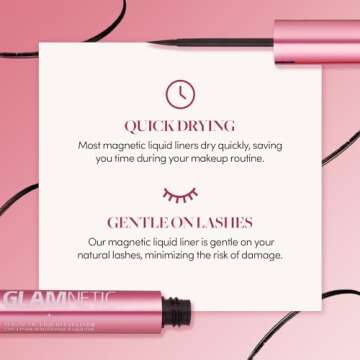 Glamnetic Magnetic Eyeliner, Liquid Black, for Eyelashes - Waterproof & Smudge Proof Liner | All-Day Hold for Magnetic Lashes, Quick-Drying, Paraben-Free 0.025 fl oz
