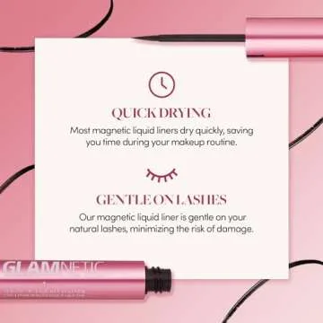 Glamnetic Magnetic Eyeliner, Liquid Black, for Eyelashes - Waterproof & Smudge Proof Liner | All-Day Hold for Magnetic Lashes, Quick-Drying, Paraben-Free 0.025 fl oz