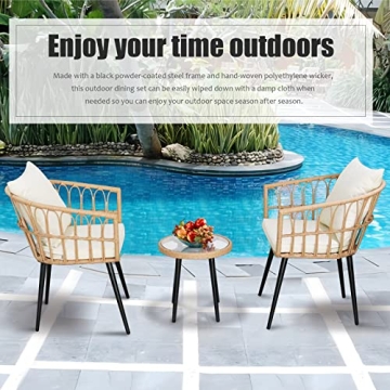 SoarFlash Outdoor Wicker Bistro Set for Patio Bliss