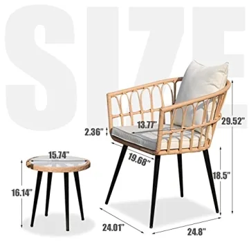 SoarFlash Outdoor Wicker Bistro Set for Patio Bliss