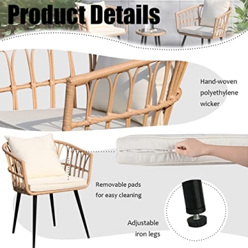 SoarFlash Outdoor Wicker Bistro Set for Patio Bliss