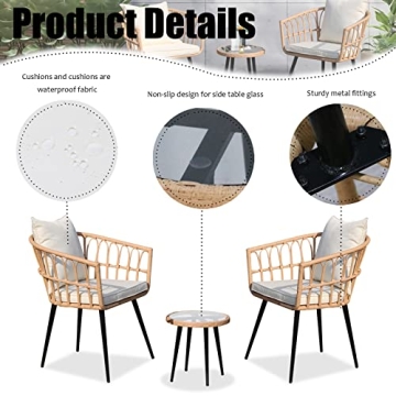 SoarFlash Outdoor Wicker Bistro Set for Patio Bliss