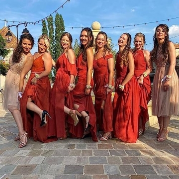 Sukleet Elegant Long Bridesmaid Dress Off Shoulder Style